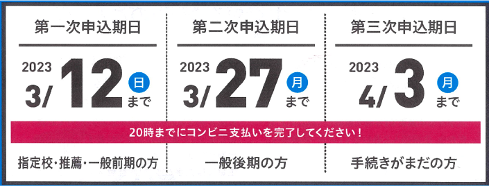 生協/共済申込期日